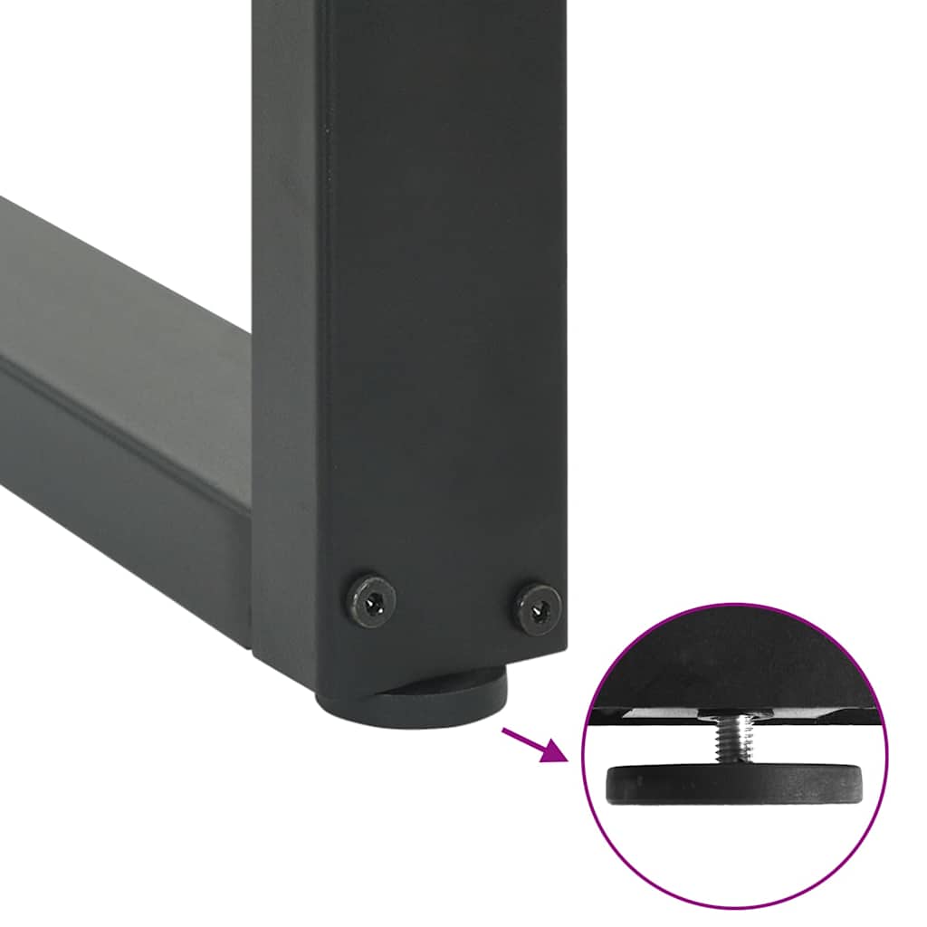 Noge za klub stolić U-oblik 2 kom antracit 60 x (42-43) cm čelik