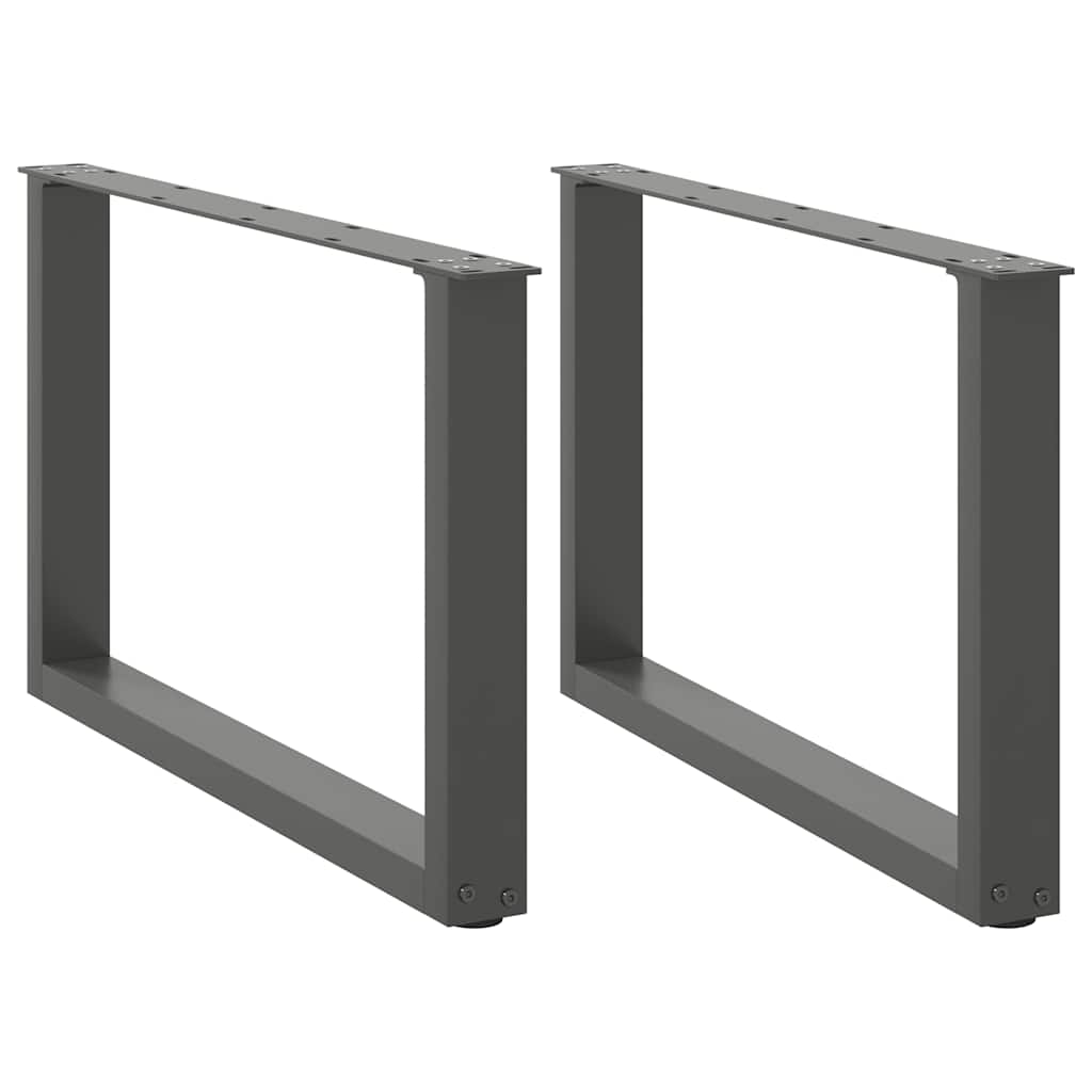 Noge za klub stolić U-oblik 2 kom antracit 70 x (42-43) cm čelik
