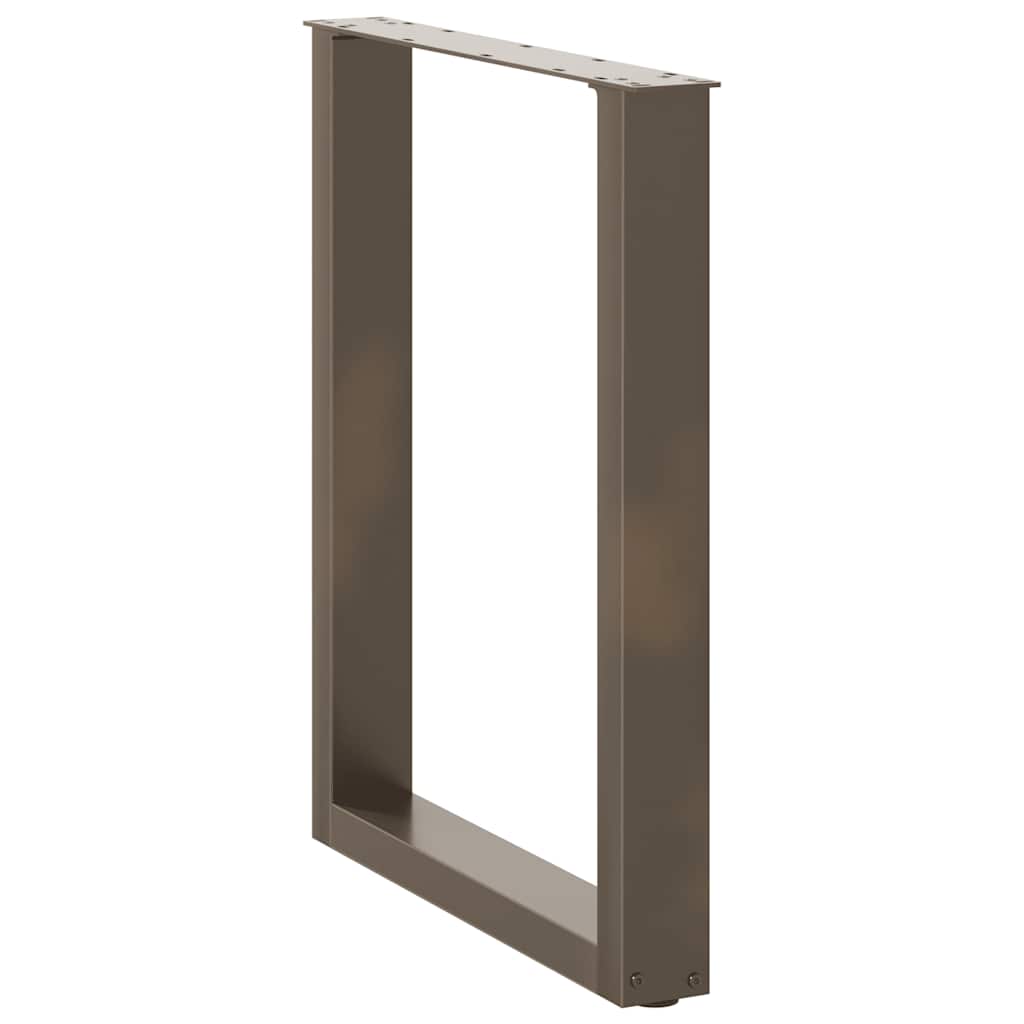 Noge za blagovaonski stol U-oblik 2 kom Prirodni čelik 60 x (72-73) cm Čelik