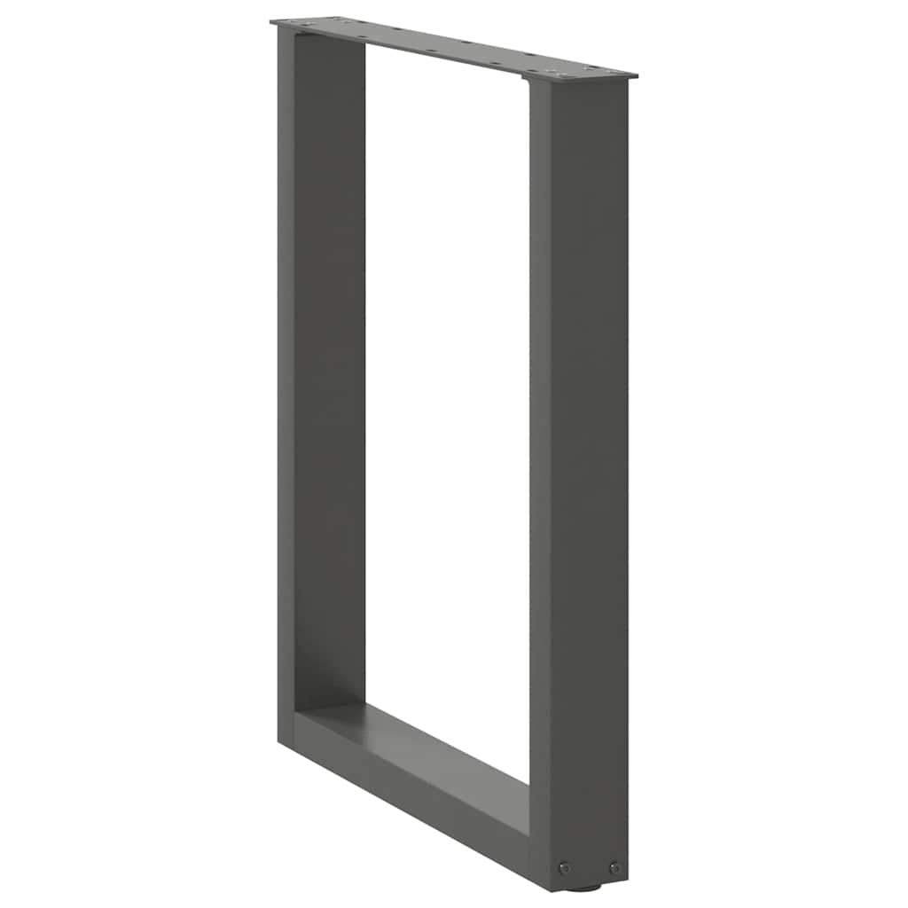 Noge za blagovaonski stol U-oblik 2 kom antracit 70 x (72-73) cm čelik