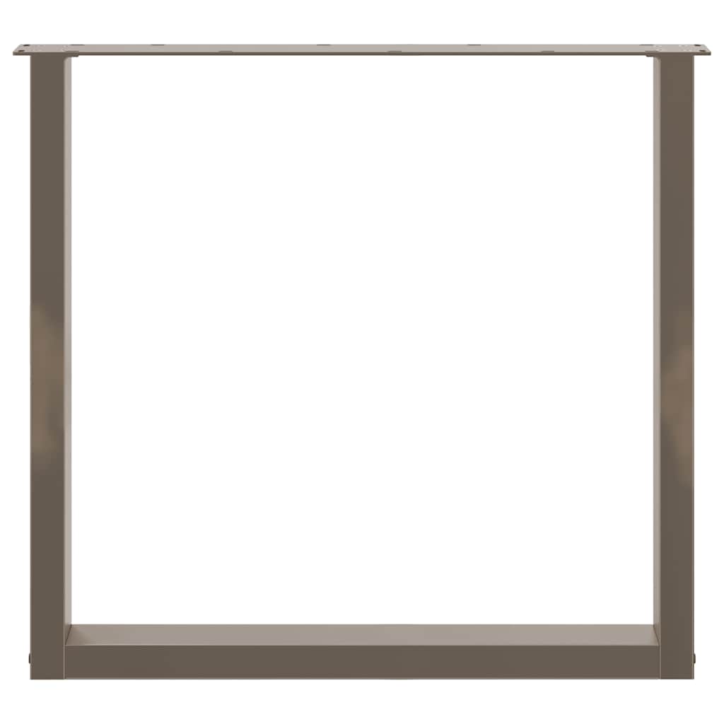 Noge za blagovaonski stol U-oblik 2 kom Prirodni čelik 80 x (72-73) cm Čelik