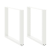 Noge za blagovaonski stol U-oblik 2 kom Bijele 90 x (72-73) cm Čelik