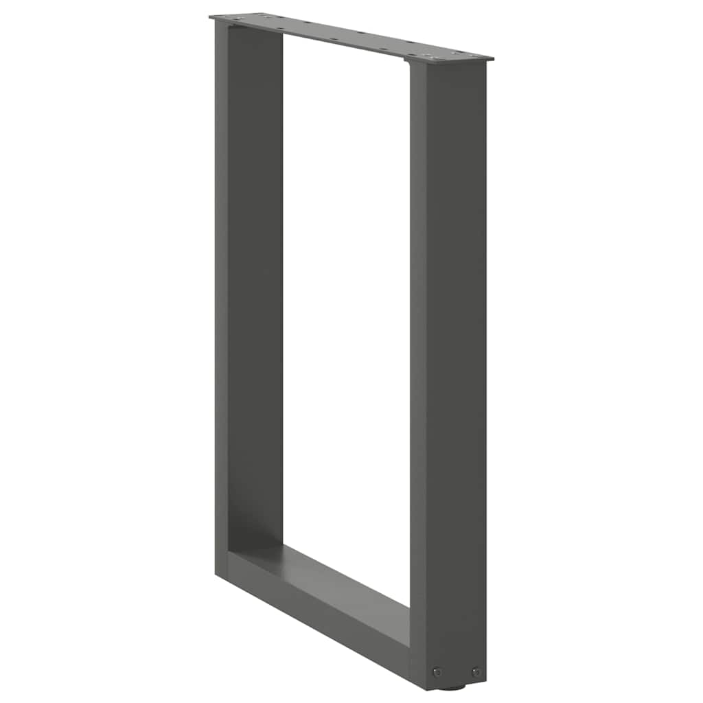 Noge za blagovaonski stol U-oblik 3 kom antracit 70 x (72-73) cm čelik