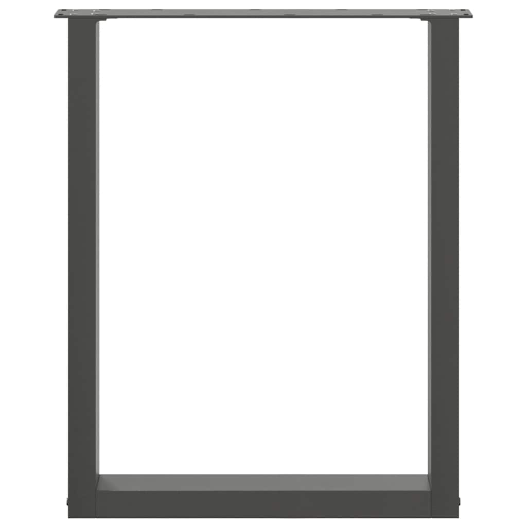 Noge za blagovaonski stol U-oblik 3 kom antracit 70 x (72-73) cm čelik