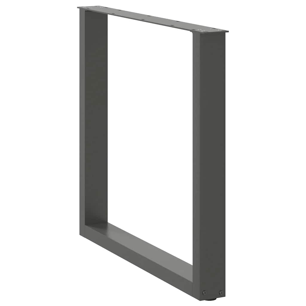Noge za blagovaonski stol U-oblik 3 kom antracit 80 x (72-73) cm čelik
