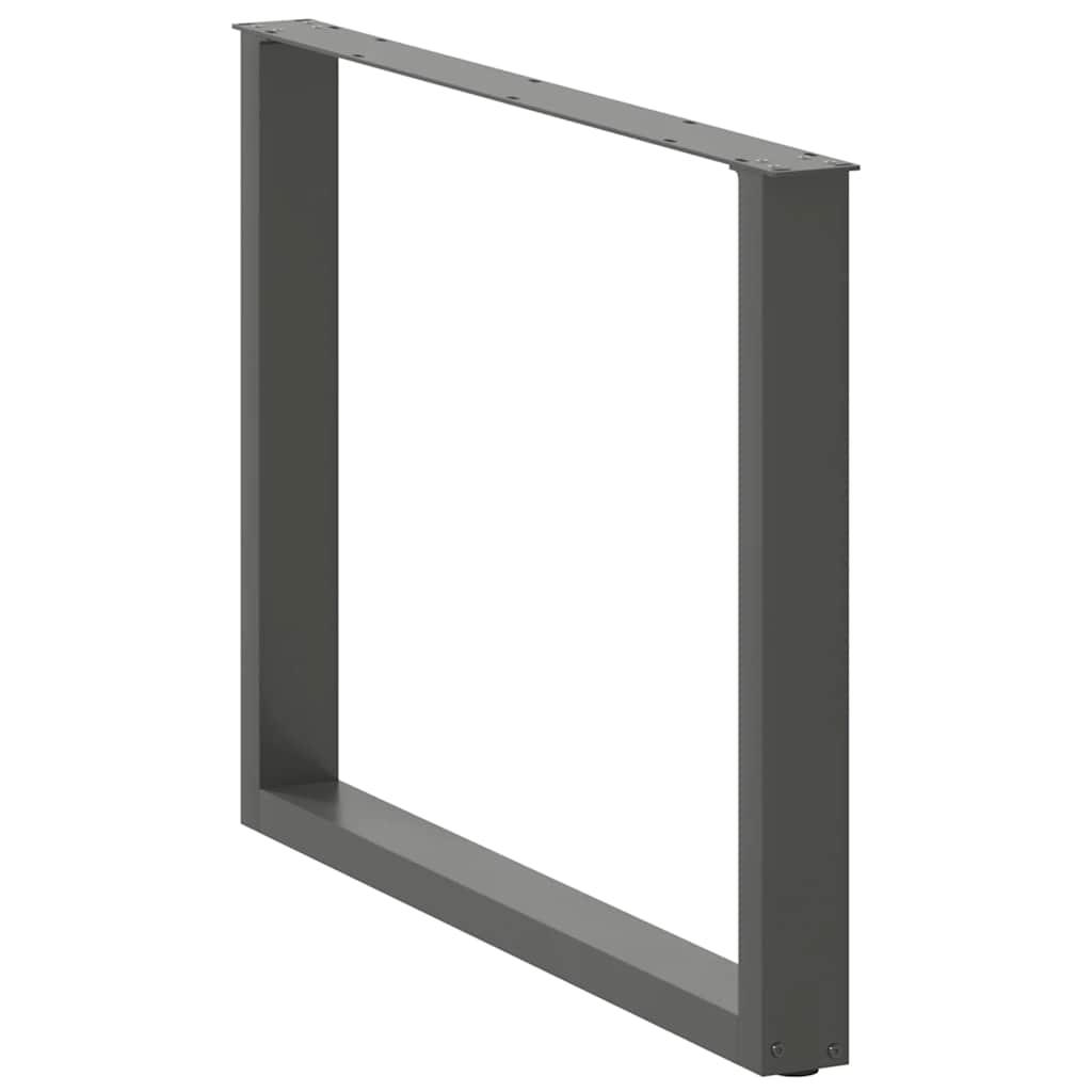 Noge za blagovaonski stol U-oblik 3 kom antracit 100 x (72-73) cm čelik
