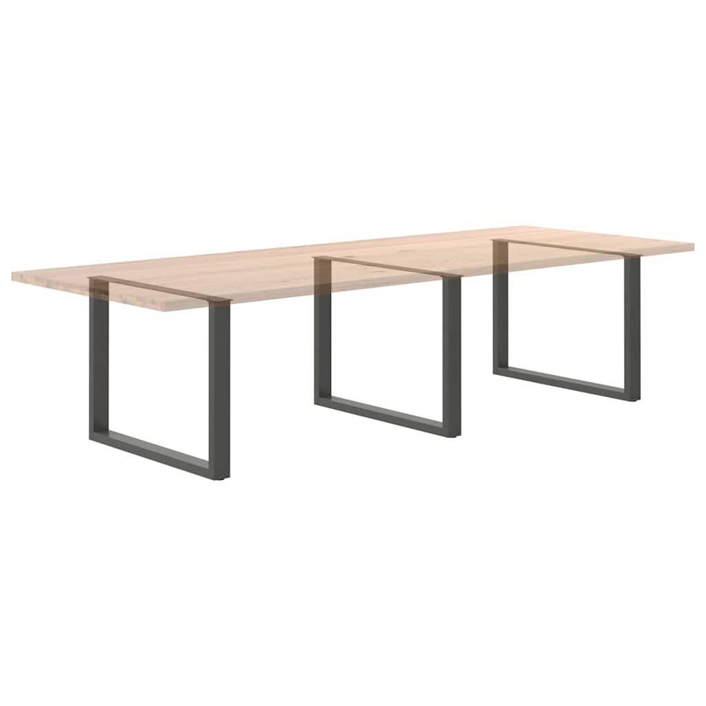 Noge za blagovaonski stol U-oblik 3 kom antracit 100 x (72-73) cm čelik