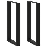 Noge za barski stol U-oblika 2 kom Crne 40 x (90-91) cm Čelik