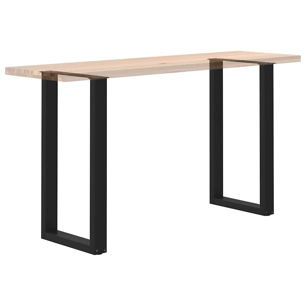 Noge za barski stol U-oblika 2 kom Crne 50 x (90-91) cm Čelik