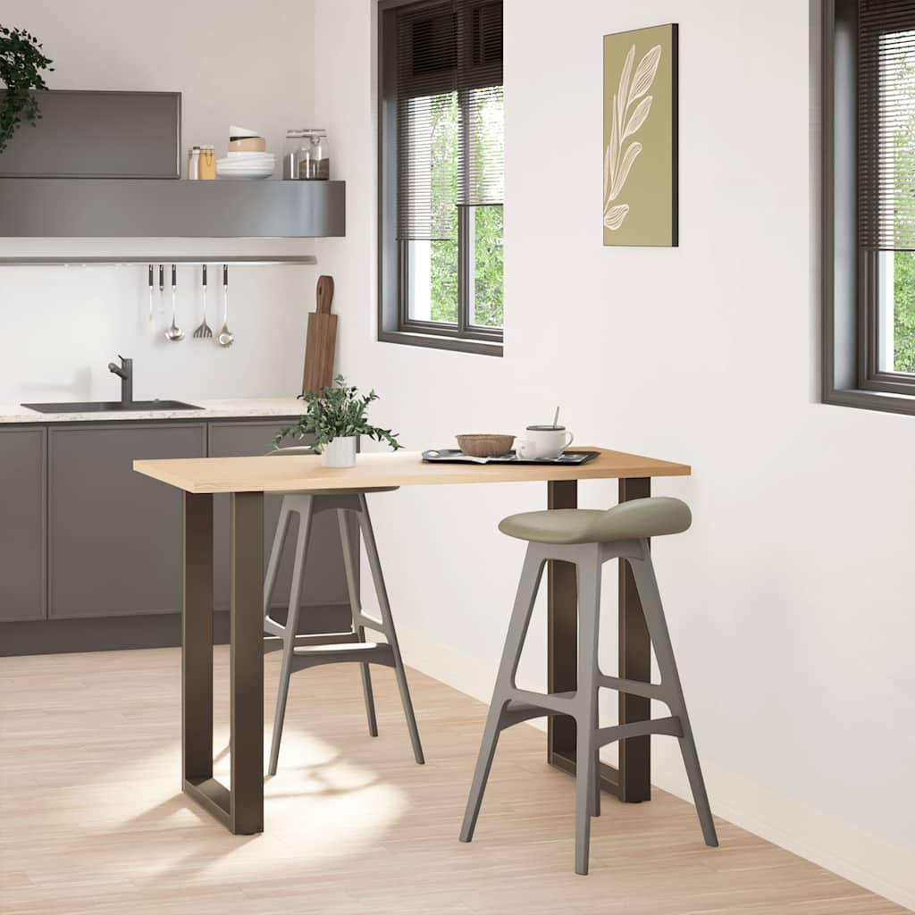 Noge za barski stol U-oblik 2 kom Prirodni čelik 60 x (90-91) cm Čelik
