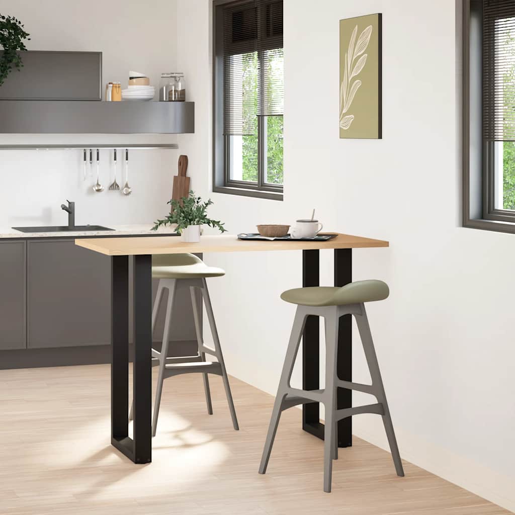 Noge za barski stol U-oblika 2 kom Crne 40 x (100-101) cm Čelik