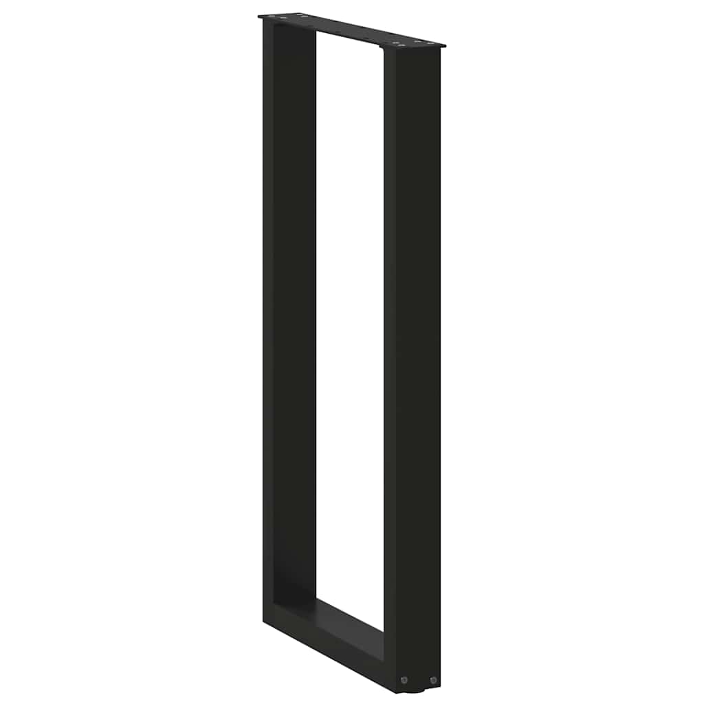 Noge za barski stol U-oblika 2 kom Crne 50 x (100-101) cm Čelik
