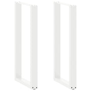 Noge za barski stol U-oblika 2 kom Bijele 50 x (100-101) cm Čelik