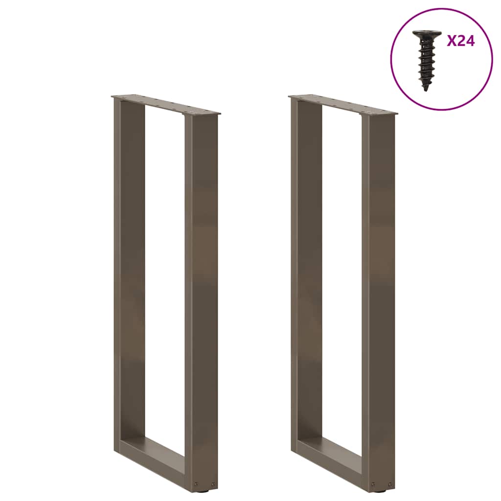 Noge za barski stol U-oblika 2 kom Prirodni čelik 50 x (100-101) cm Čelik