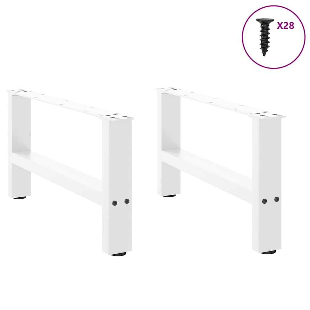 Noge za klub stolić bijele 2 kom 70 x (30-31) cm čelik