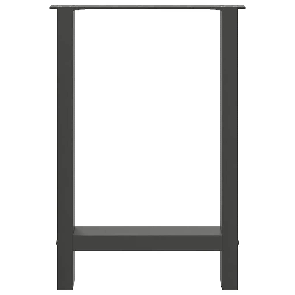 Noge za blagovaonski stol antracit boje 2 kom 50 x (72-73) cm čelik