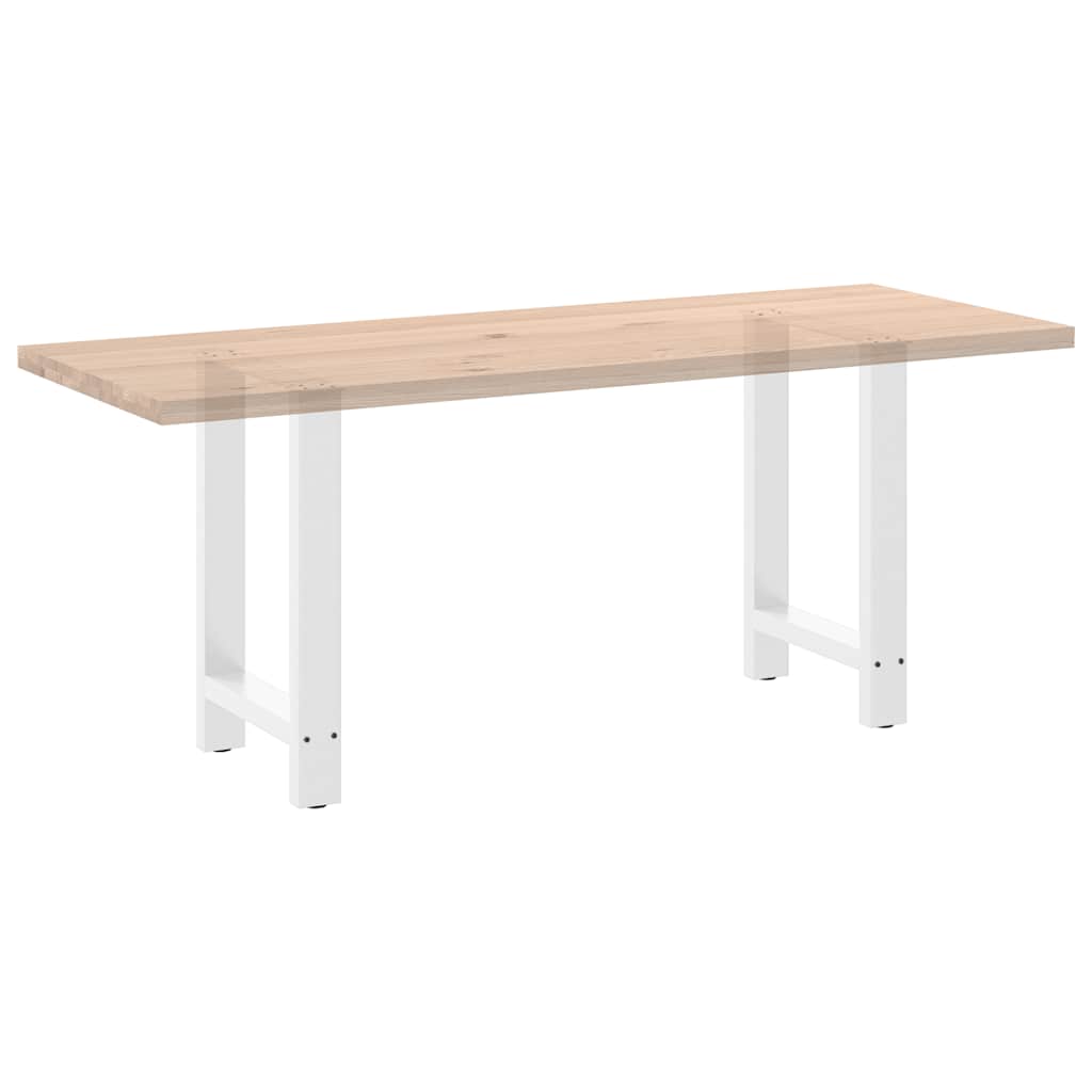 Noge za blagovaonski stol bijele 2 kom 60 x (72-73) cm čelik