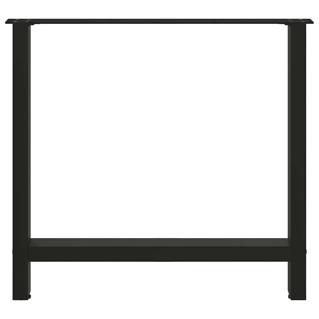 Noge za blagovaonski stol Crne 2 kom 70 x (72-73) cm Čelik