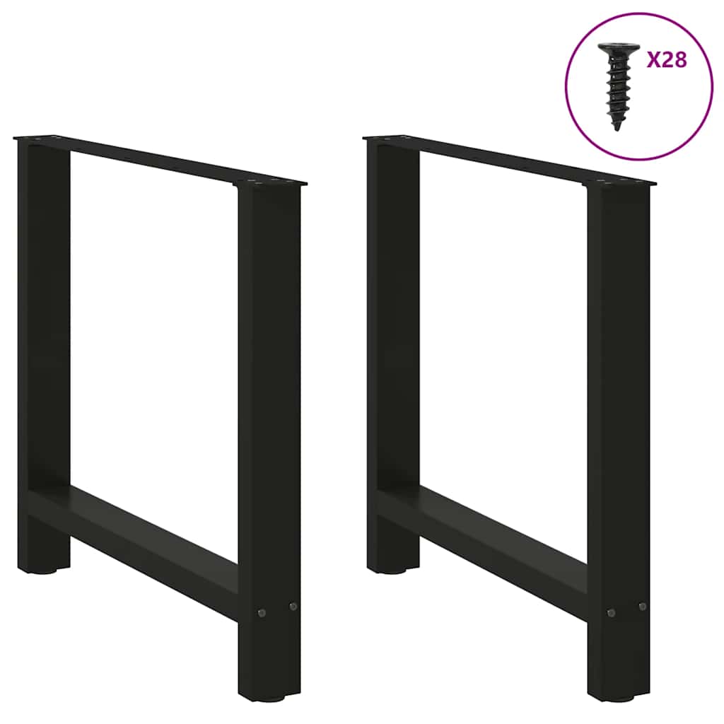 Noge za blagovaonski stol Crne 2 kom 70 x (72-73) cm Čelik