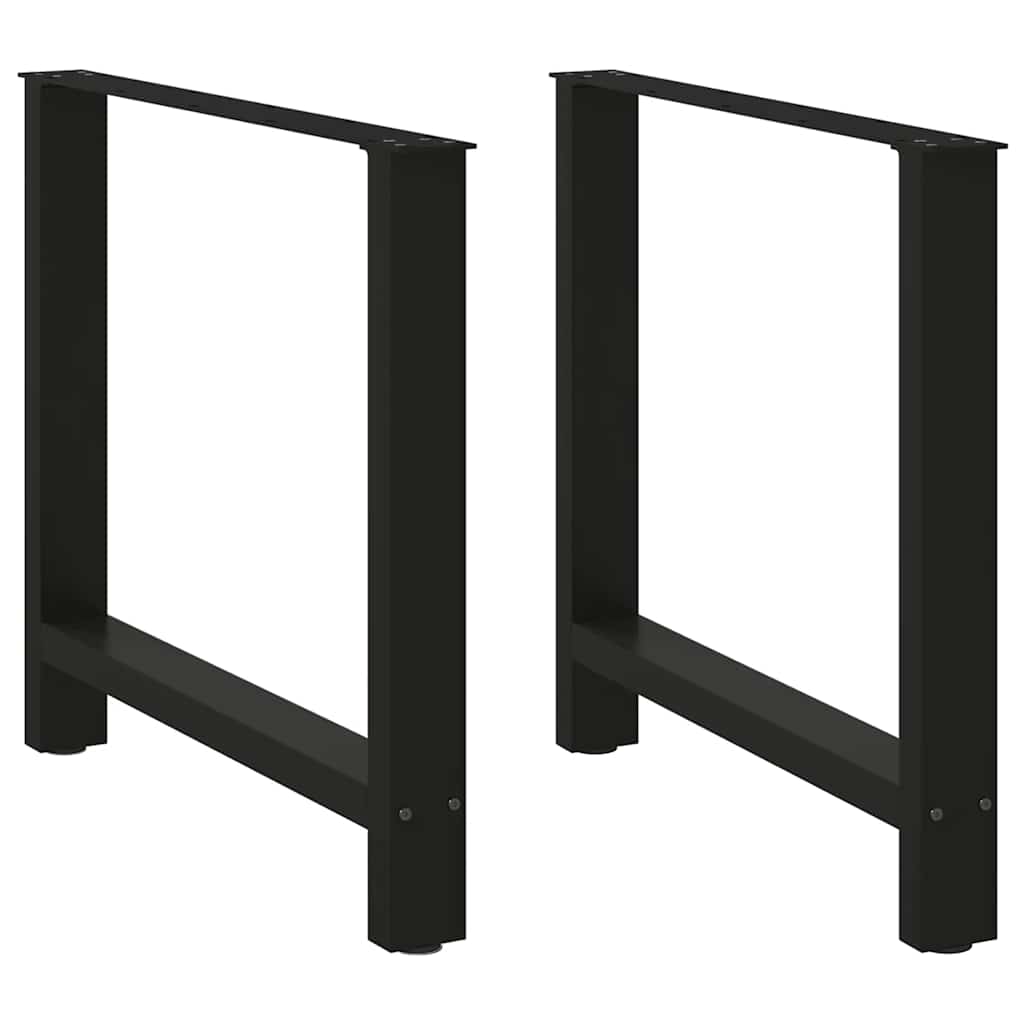 Noge za blagovaonski stol Crne 2 kom 80 x (72-73) cm Čelik