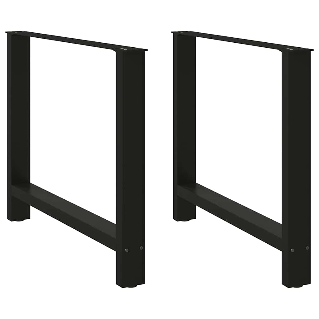 Noge za blagovaonski stol Crne 2 kom 90 x (72-73) cm Čelik