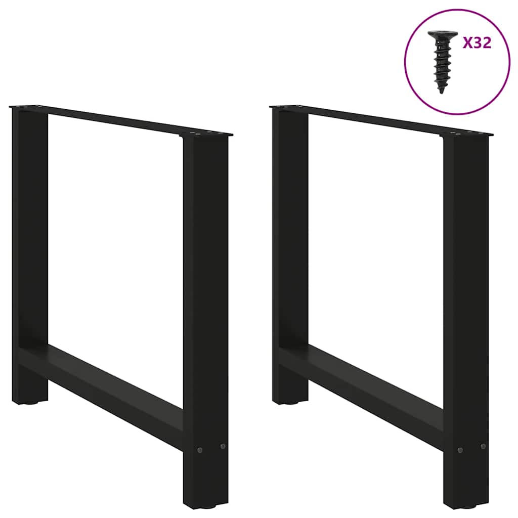 Noge za blagovaonski stol Crne 2 kom 90 x (72-73) cm Čelik