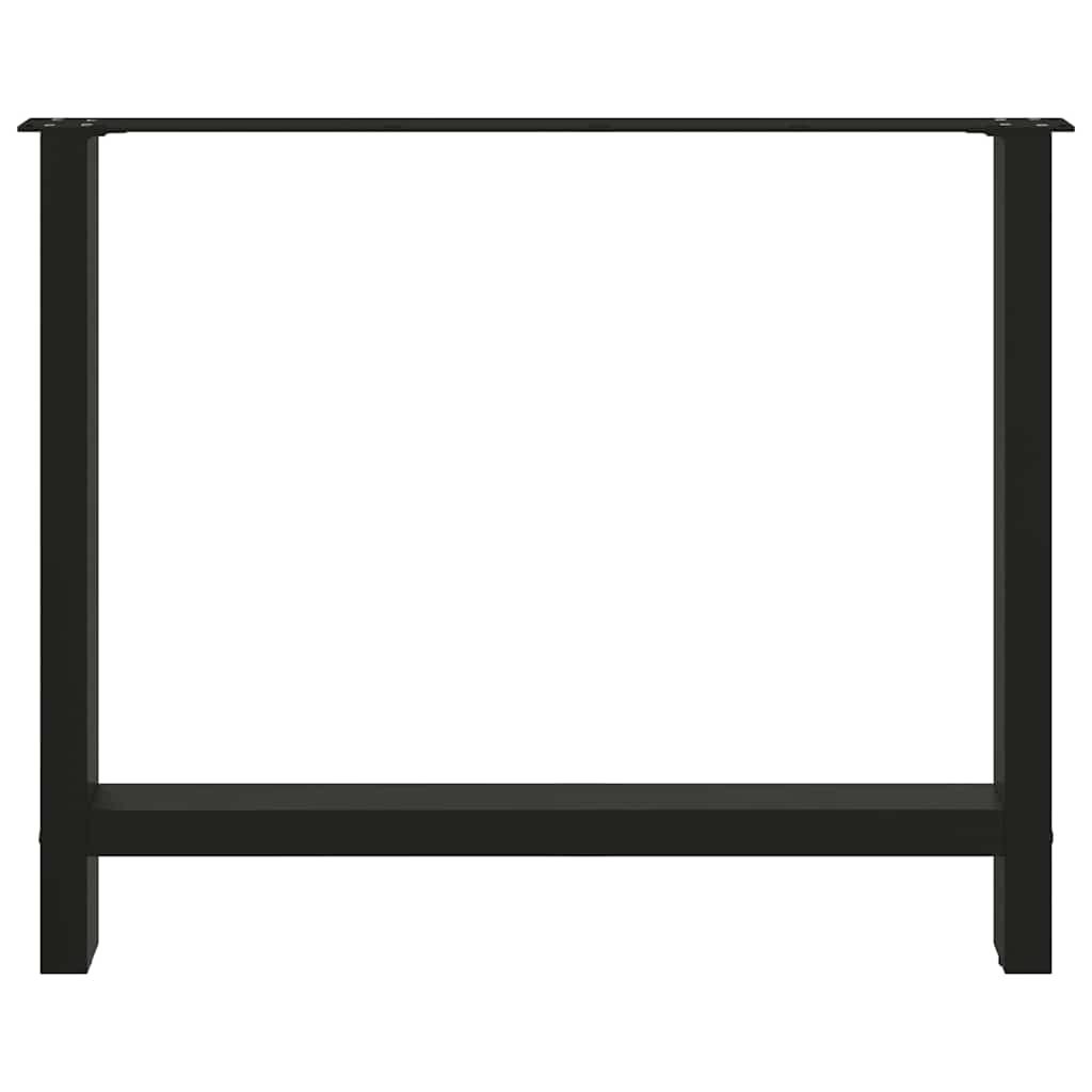 Noge za blagovaonski stol Crne 2 kom 90 x (72-73) cm Čelik