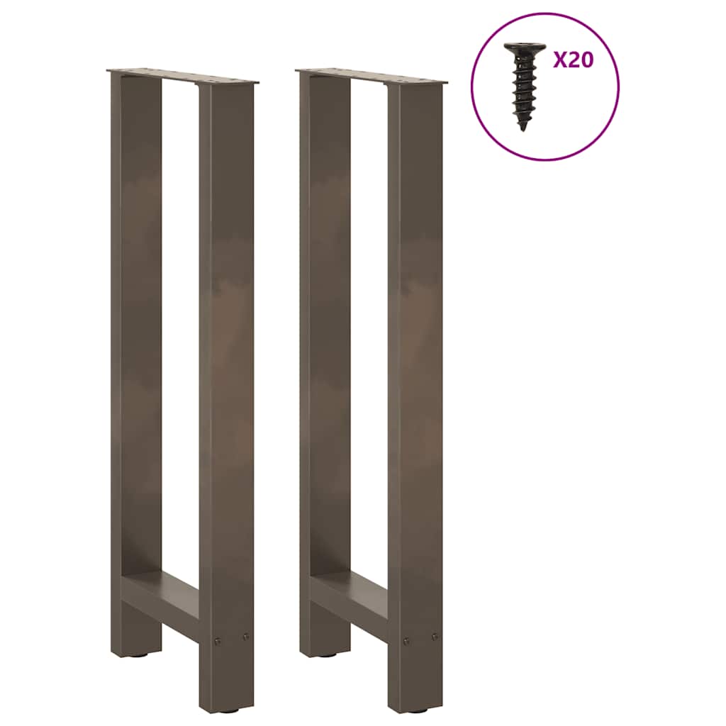 Noge za barski stol Prirodni čelik 2 kom 40 x (100-101) cm Čelik