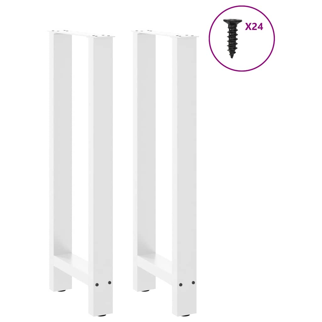 Noge za barski stol Bijele 2 kom 50 x (100-101) cm Čelične