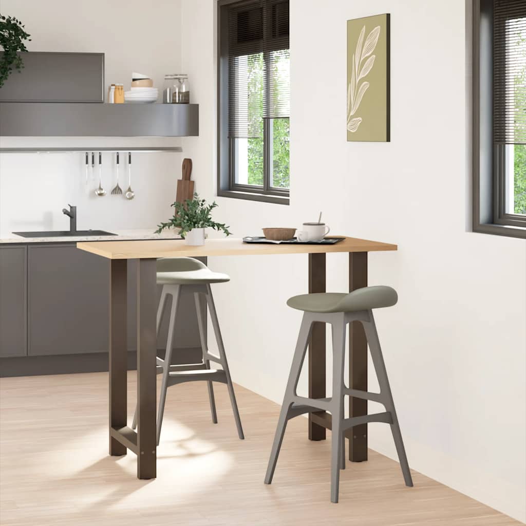 Noge za barski stol Prirodni čelik 2 kom 60 x (100-101) cm Čelik