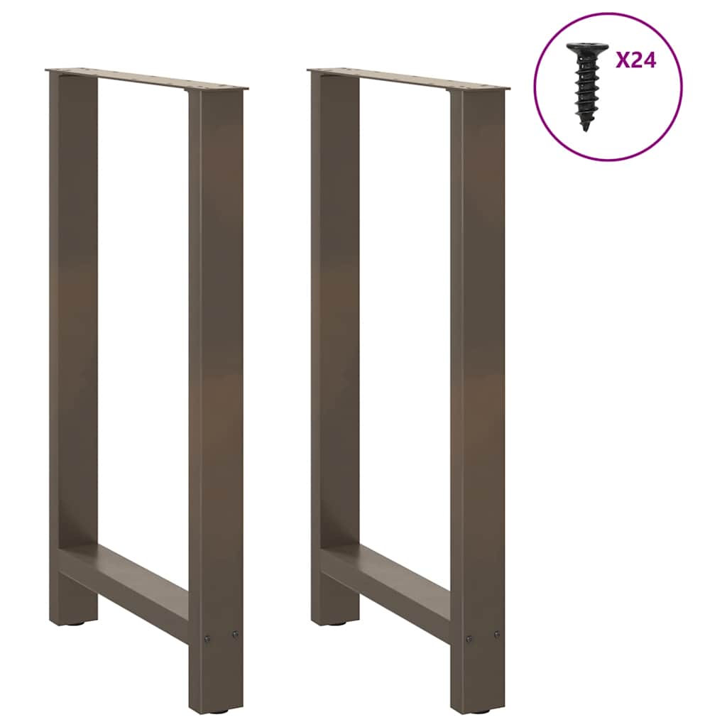 Noge za barski stol Prirodni čelik 2 kom 60 x (100-101) cm Čelik