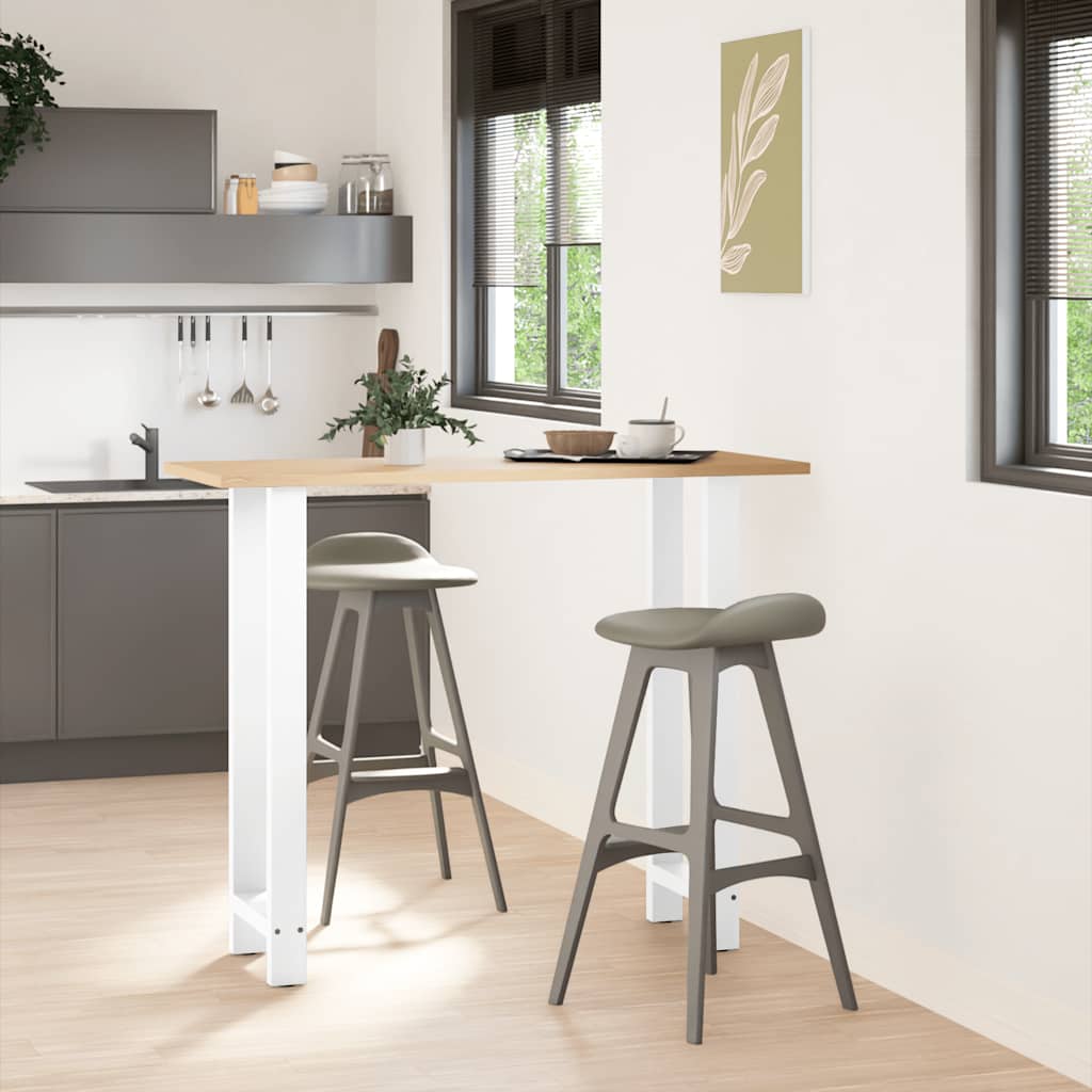 Noge za barski stol Bijele 2 kom 40 x (110-111) cm Čelične
