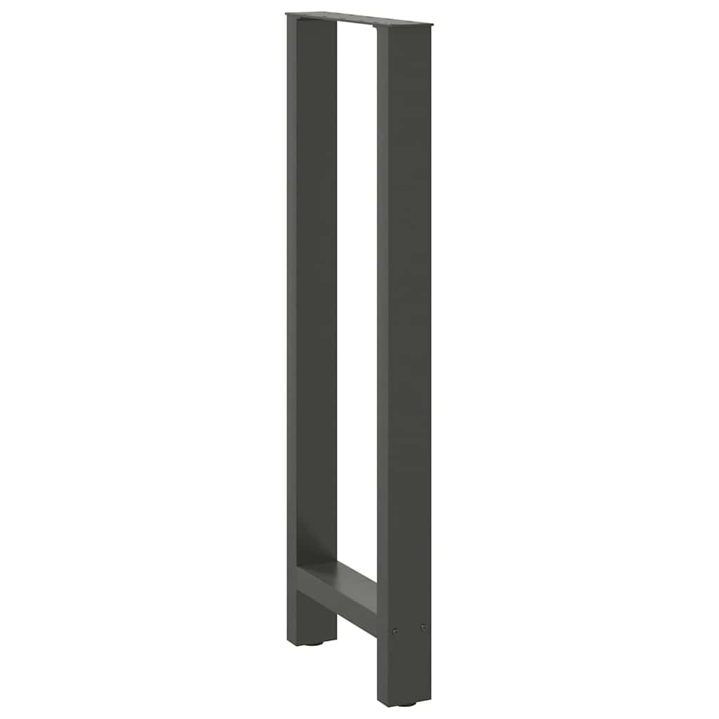 Noge za barski stol antracit boje 2 kom 40 x (110-111) cm čelik