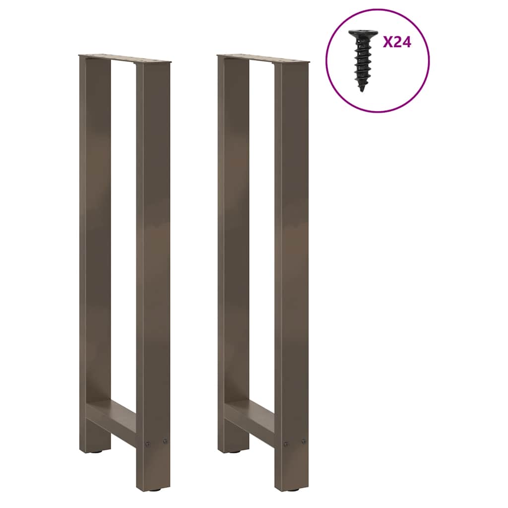 Noge za barski stol Prirodni čelik 2 kom 50 x (110-111) cm Čelik