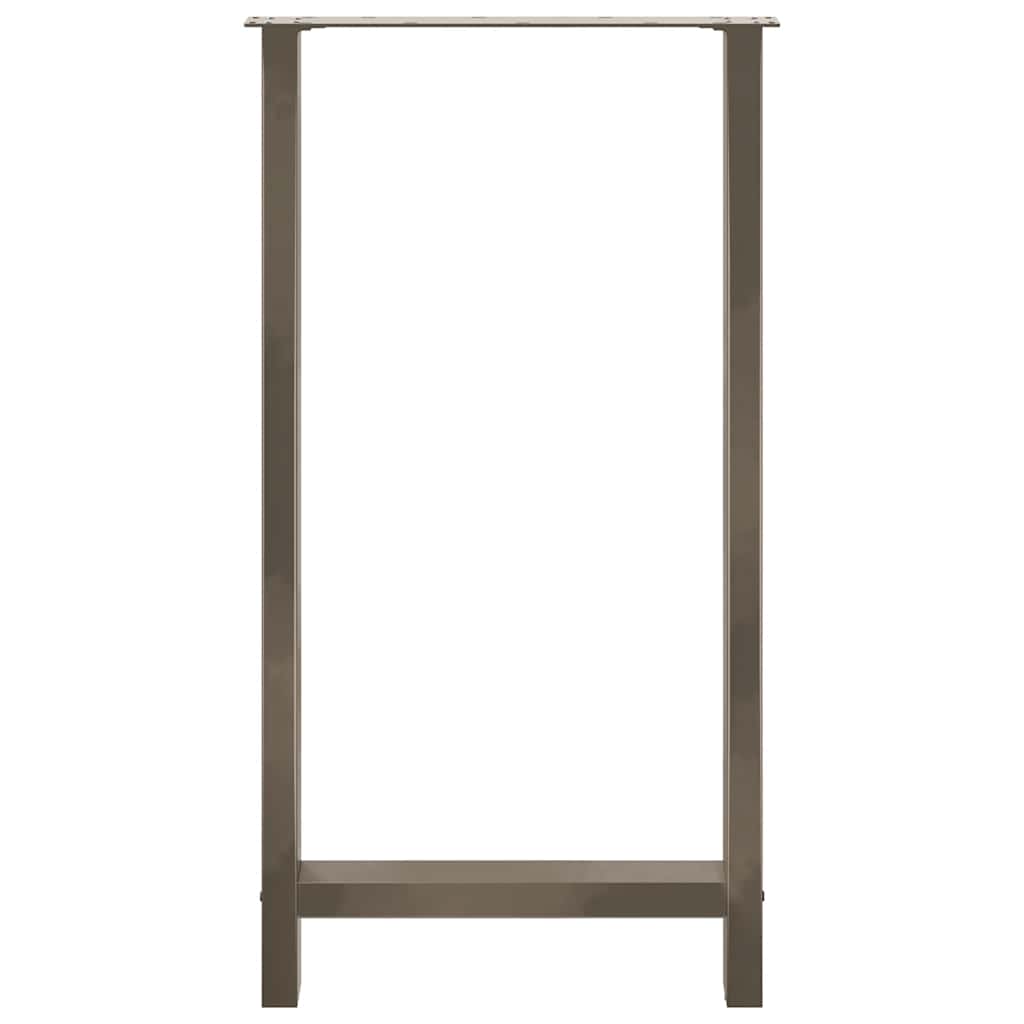 Noge za barski stol Prirodni čelik 2 kom 60 x (110-111) cm Čelik