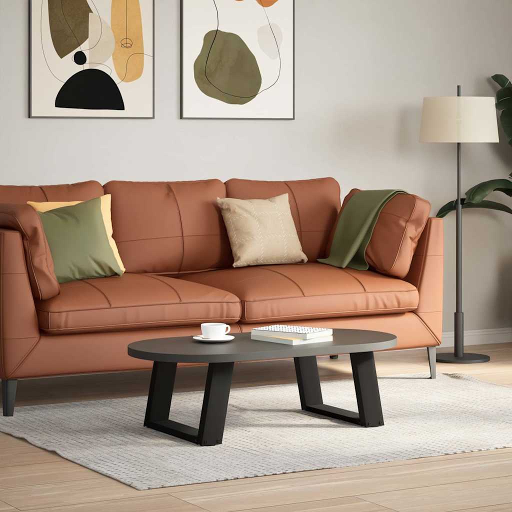 Noge za klub stolić U-oblik 2 kom Crne 40 x (30-31) cm Čelik