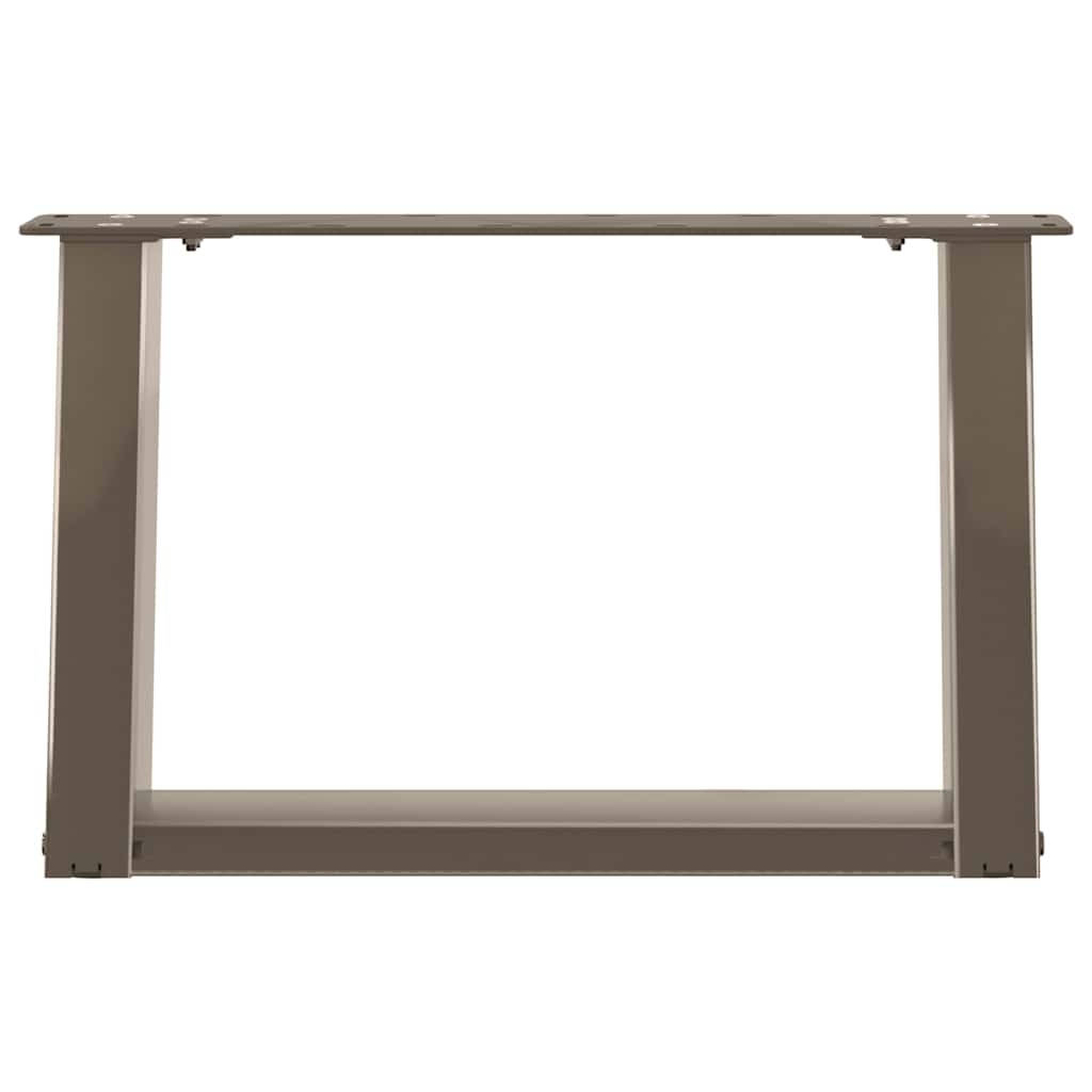 Noge za klub stolić U-oblik 2 kom Prirodni čelik 40 x (30-31) cm Čelik