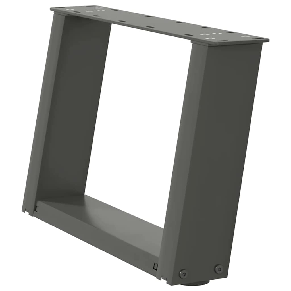 Noge za klub stolić U-oblik 2 kom antracit 50 x (30-31) cm čelik