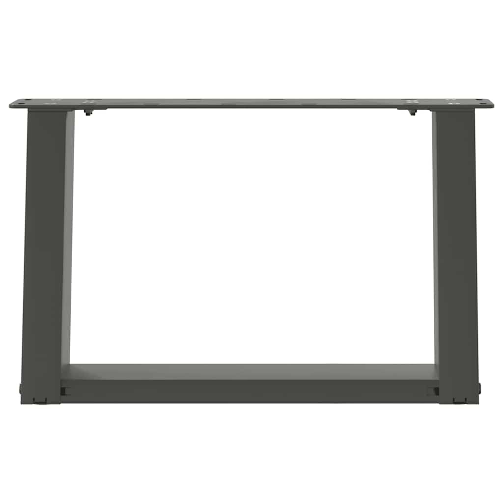 Noge za klub stolić U-oblik 2 kom antracit 50 x (30-31) cm čelik