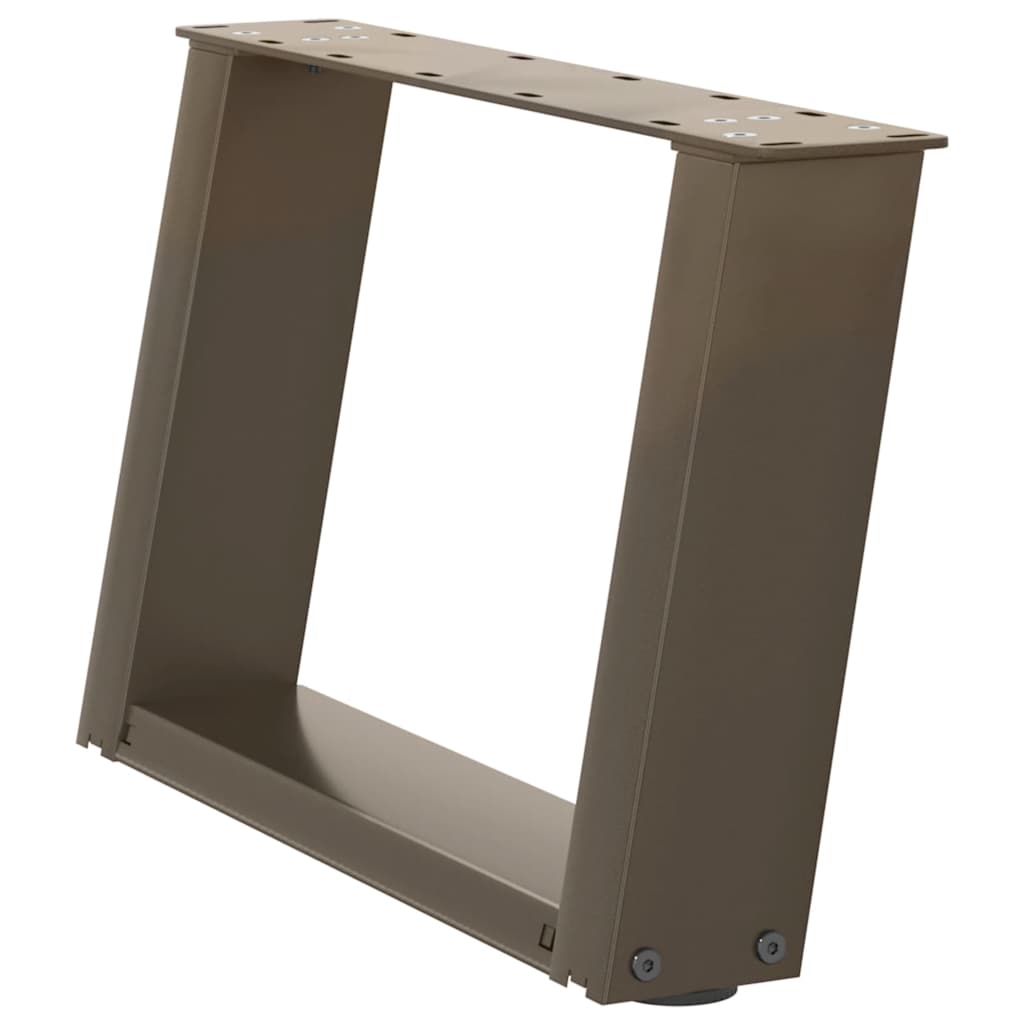 Noge za klub stolić U-oblik 2 kom Prirodni čelik 50 x (30-31) cm Čelik