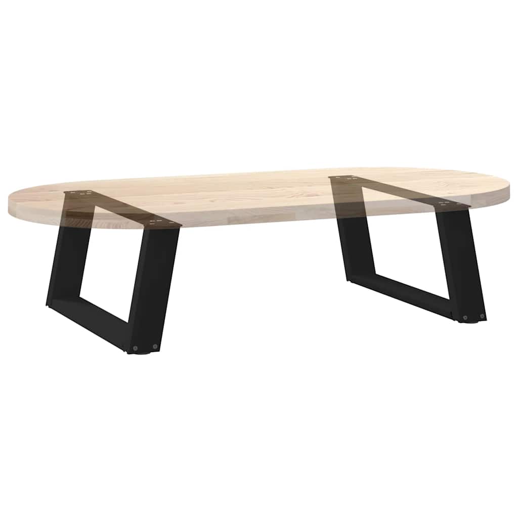 Noge za klub stolić U-oblik 2 kom Crne 60 x (30-31) cm Čelik