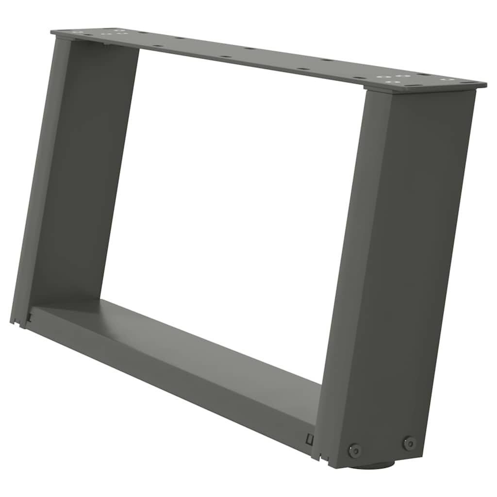 Noge za klub stolić U-oblik 2 kom antracit 60 x (30-31) cm čelik