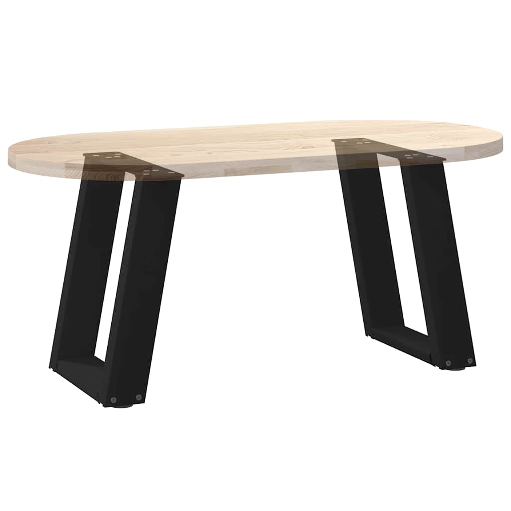 Noge za klub stolić U-oblik 2 kom Crne 28 x (42-43) cm Čelik