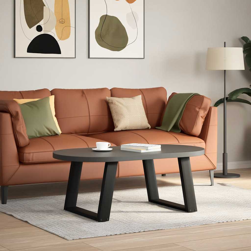 Noge za klub stolić U-oblik 2 kom Crne 60 x (42-43) cm Čelik