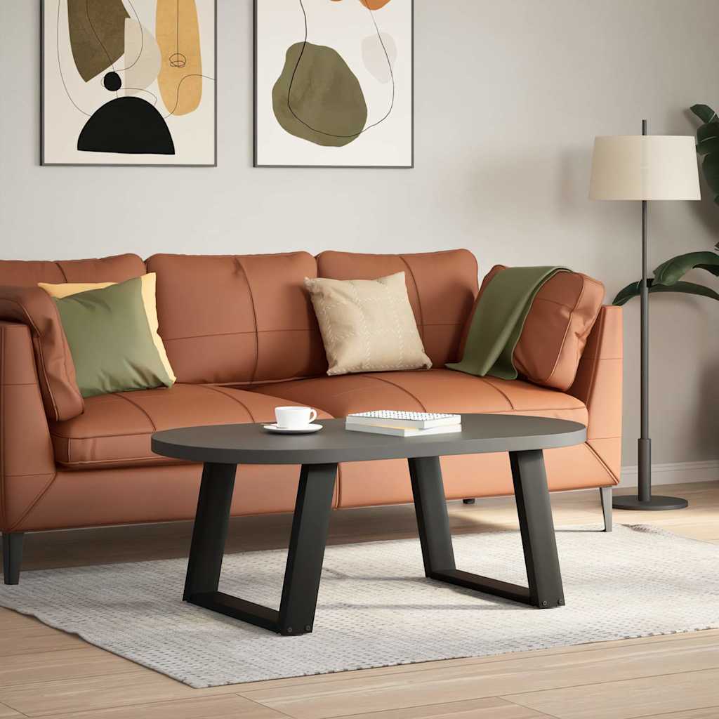 Noge za klub stolić U-oblik 2 kom Crne 70 x (42-43) cm Čelik