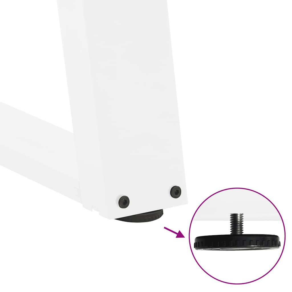 Noge za klub stolić U-oblik 2 kom Bijele 70 x (42-43) cm Čelik