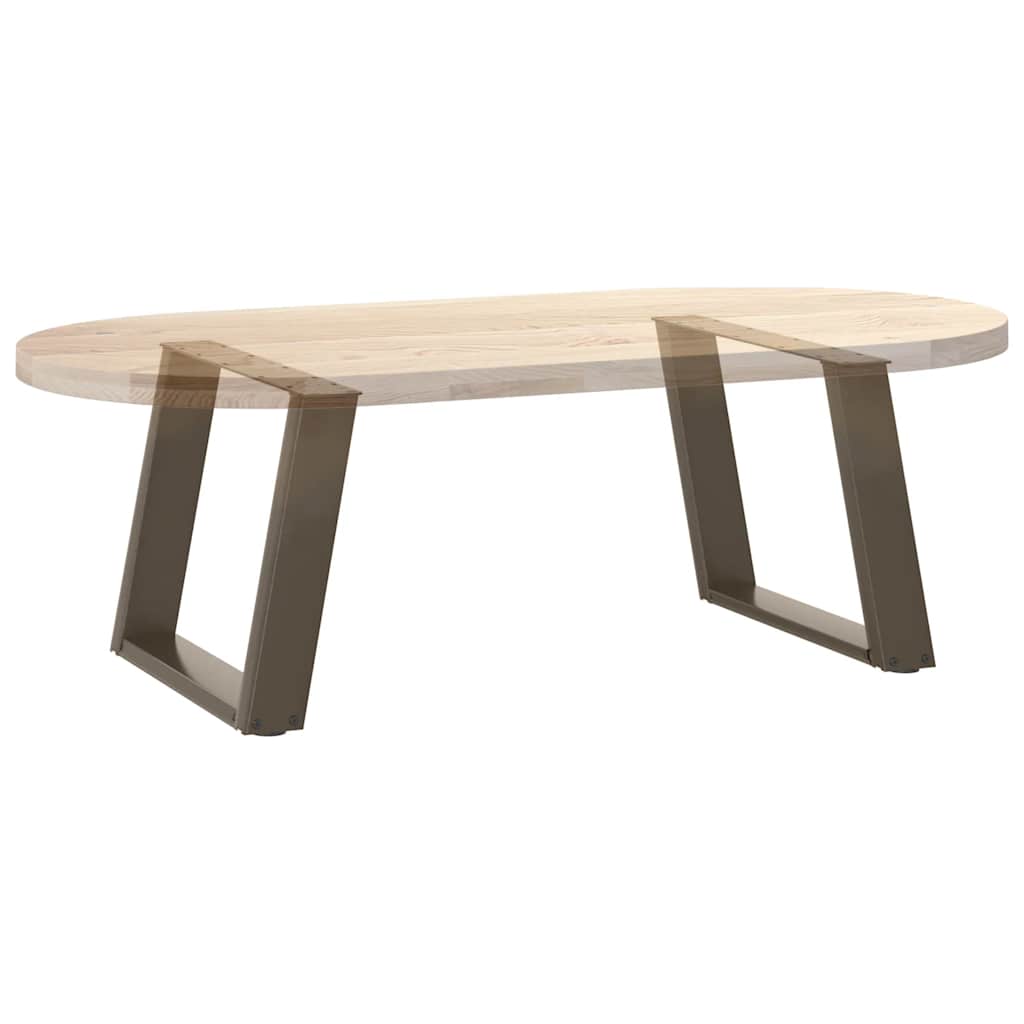 Noge za klub stolić U-oblik 2 kom Prirodni čelik 70 x (42-43) cm Čelik
