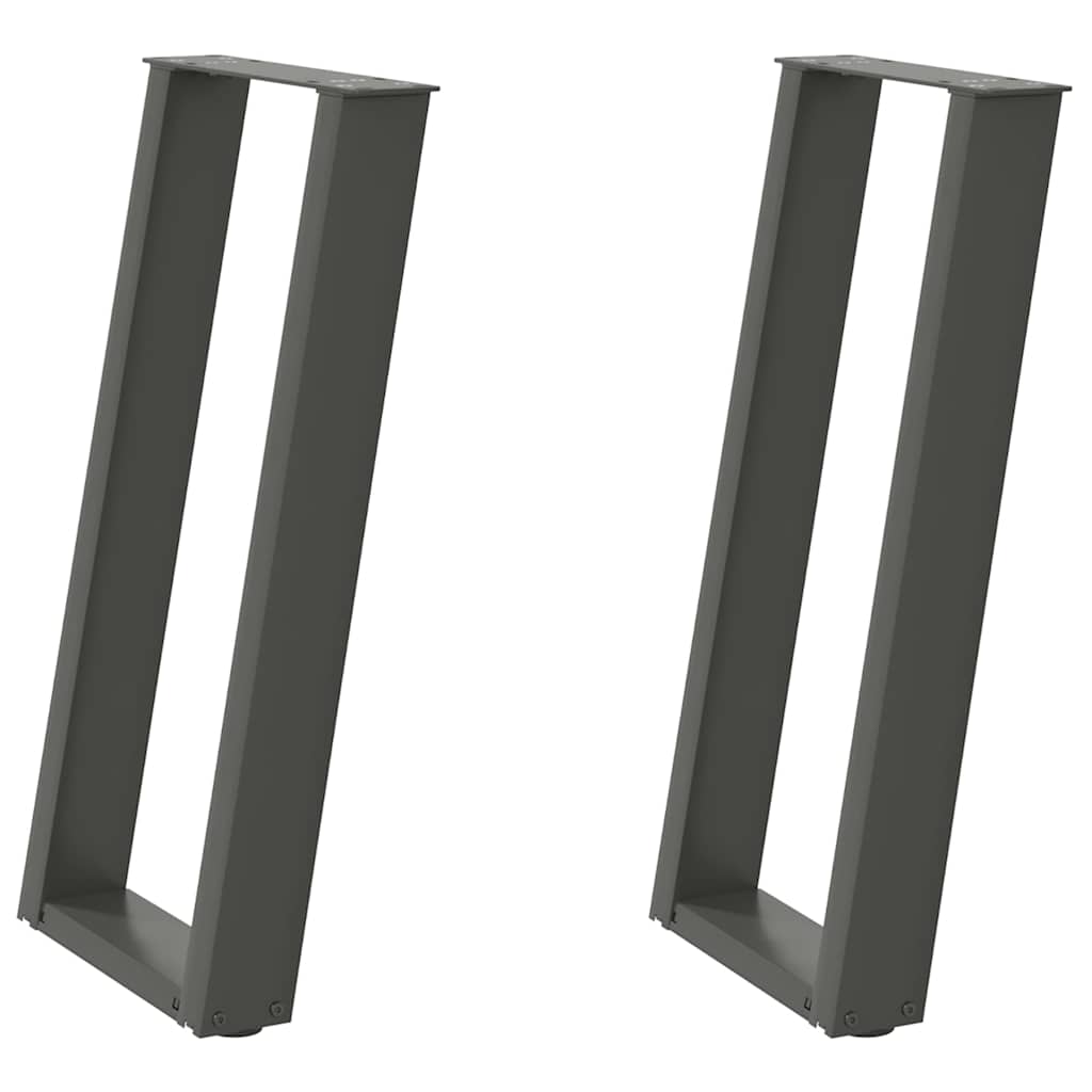 Noge za konzolni stol u obliku slova U, 2 kom, antracit, 28 x (72-73) cm, čelik