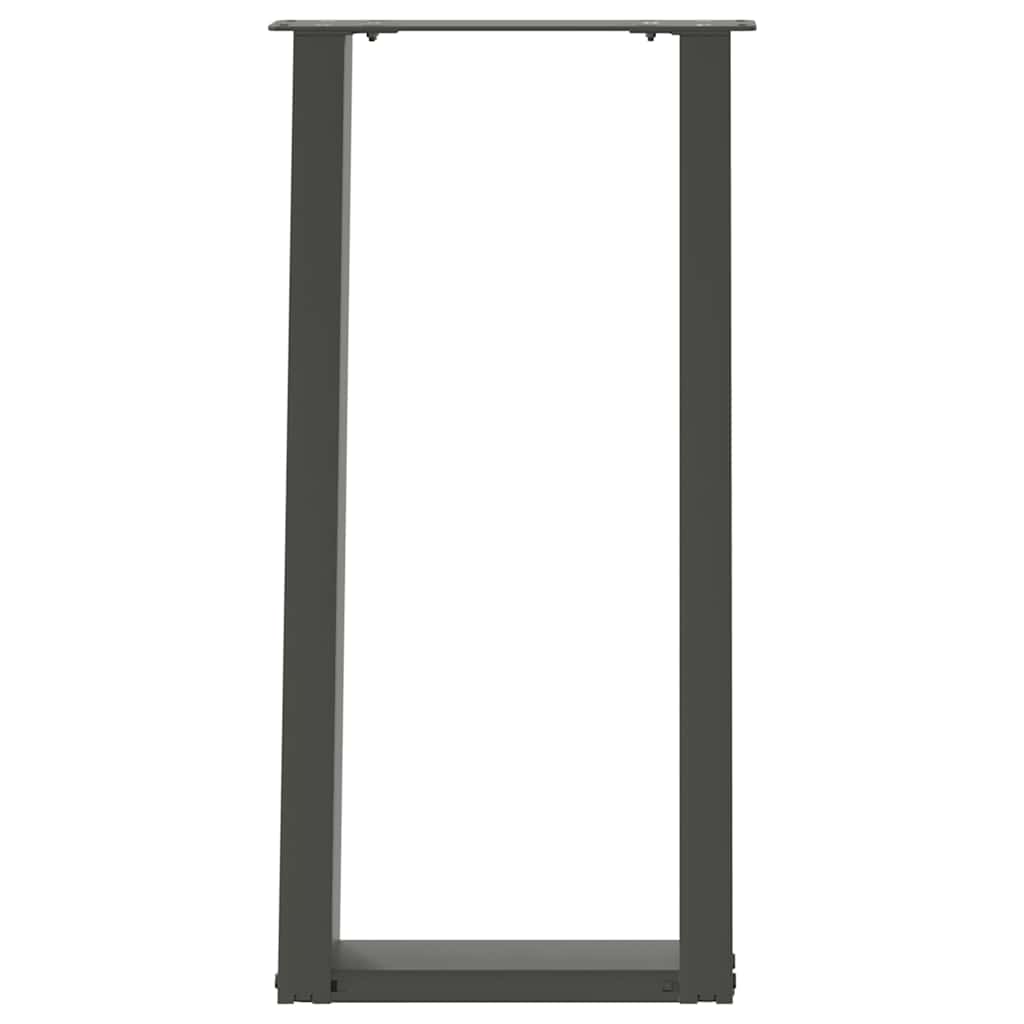 Noge za konzolni stol u obliku slova U, 2 kom, antracit, 28 x (72-73) cm, čelik