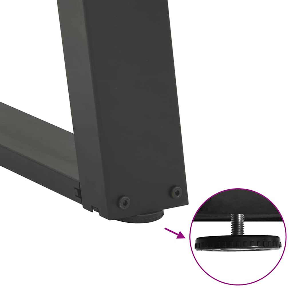 Noge za konzolni stol u obliku slova U, 2 kom, antracit, 38 x (72-73) cm, čelik